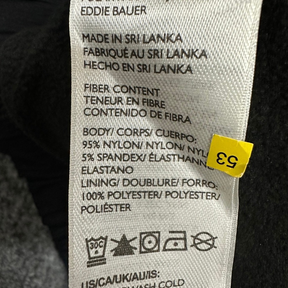 Eddie Bauer Joggers Womens Size 4 Black Fleece Lined Hiking Outdoor Active Pants - Picture 7 of 9